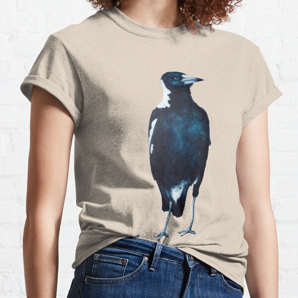 Cool Unisex T-Shirt Magpies on a Wire