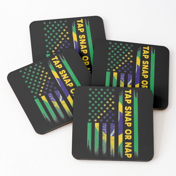 Item preview, Tap Snap Or Nap Jiu Jitsu BJJ Brazil US Flag designed and sold by rodolfolcjch.