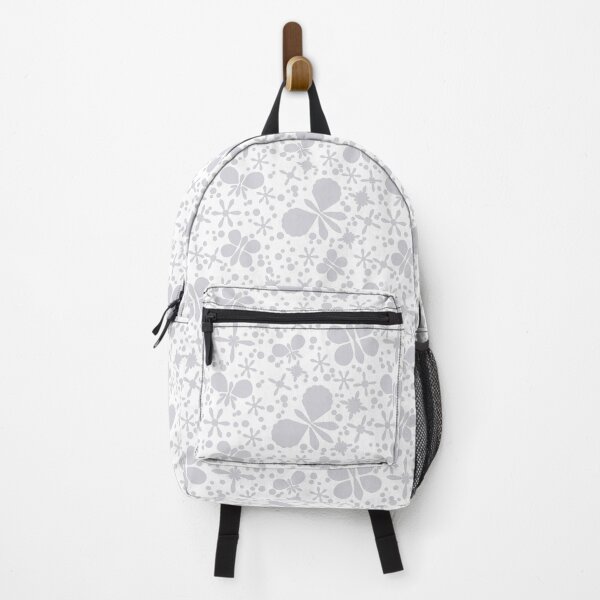 Item preview,  Grey Butterflies and Flowers on White designed and sold by Diane Warren.