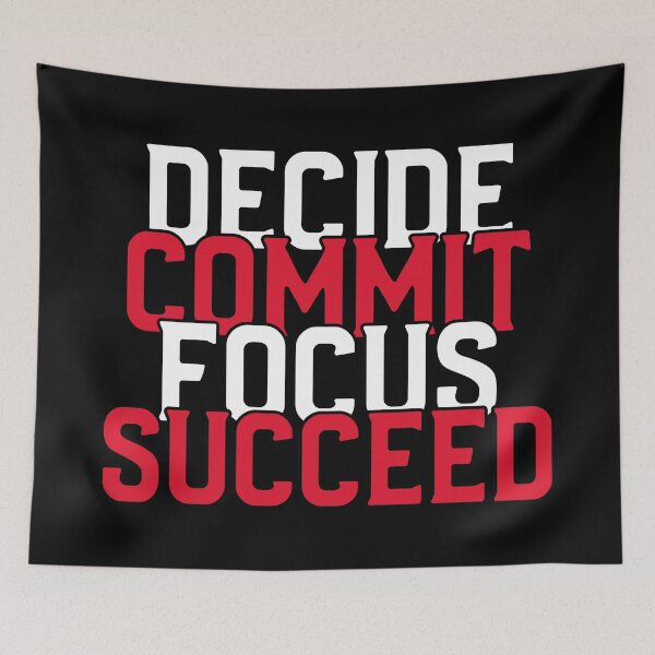 Item preview, Decide Commit Focus Succeed designed and sold by YOYOCollection.