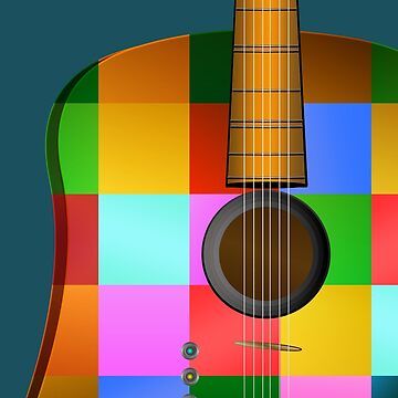 Artwork thumbnail, Guitar Art Mondrian Style by Vk91