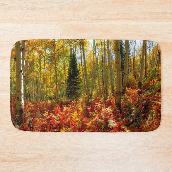Artikelvorschau, Crested Butte Autumn Aspen Trees Red Ferns von OLena Art entworfen und verkauft von Rocky Mountain Artistry.