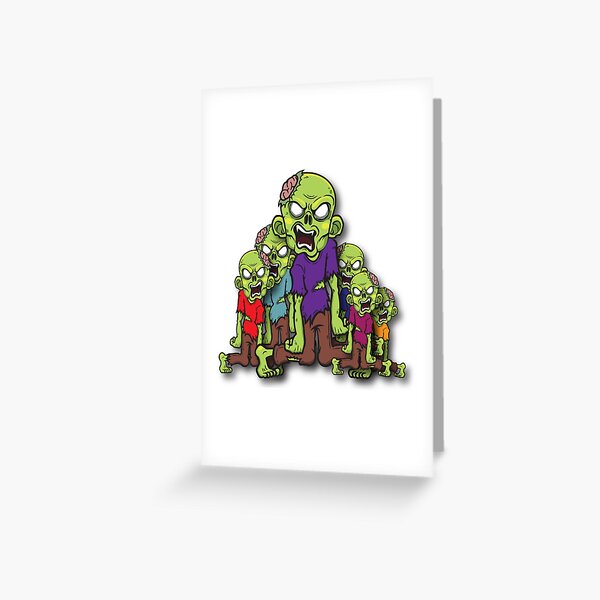 Carte De Vœux Joyeux Anniversaire Du Gang Des Zombies Par Ctrlp Redbubble