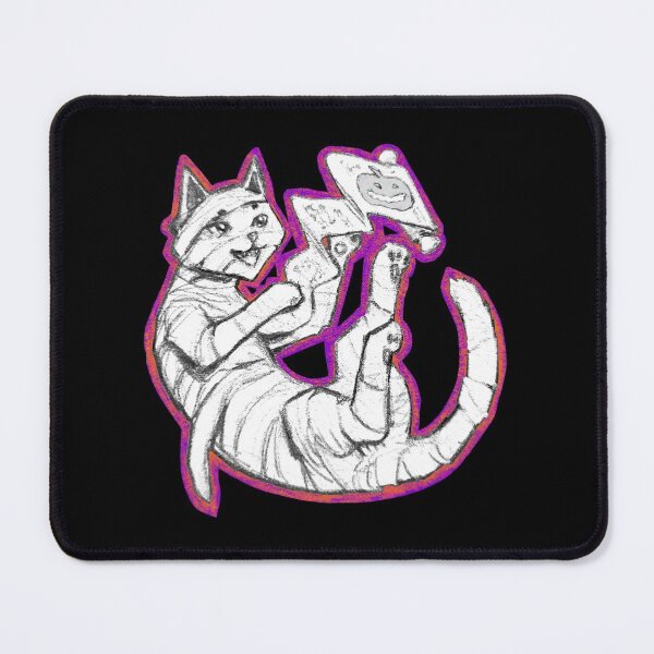 Item preview, Halloween Mummy Cat B&W designed and sold by RHokeArt.