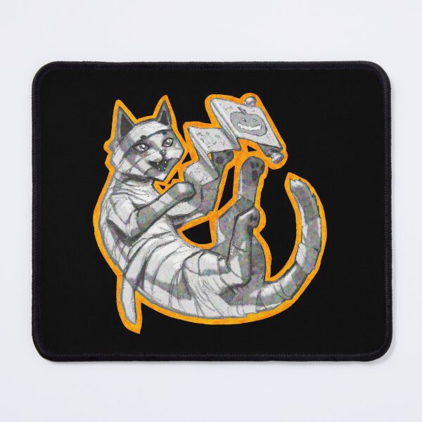 Item preview, Halloween Mummy Cat Grey designed and sold by RHokeArt.