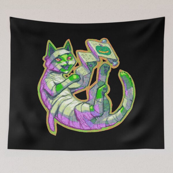 Item preview, Halloween Mummy Cat Zombie designed and sold by RHokeArt.