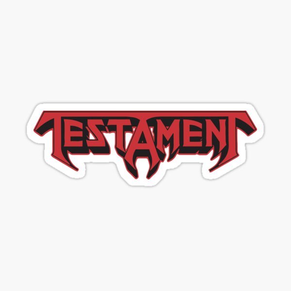 TOP METAL BAND - Testament Red And Black Sticker