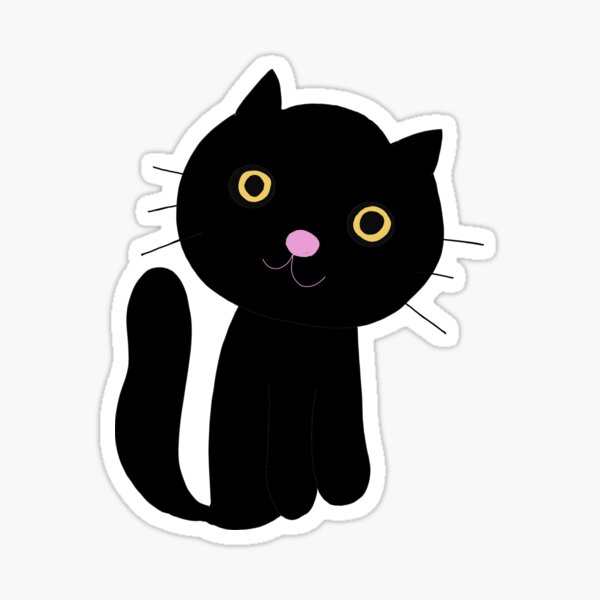 Black catoween Sticker
