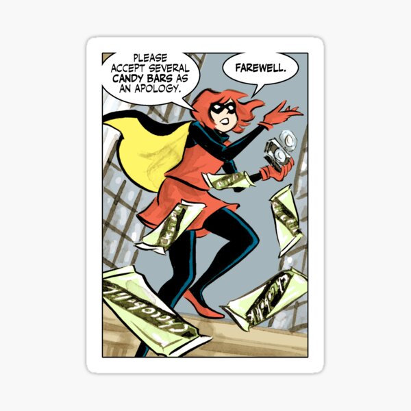 Bandette Apologizes With Chocolate Sticker