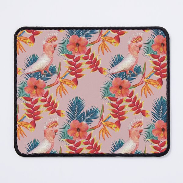 Item preview, Pink Cockatoo with tropical flower in pink designed and sold by Rosebossa.