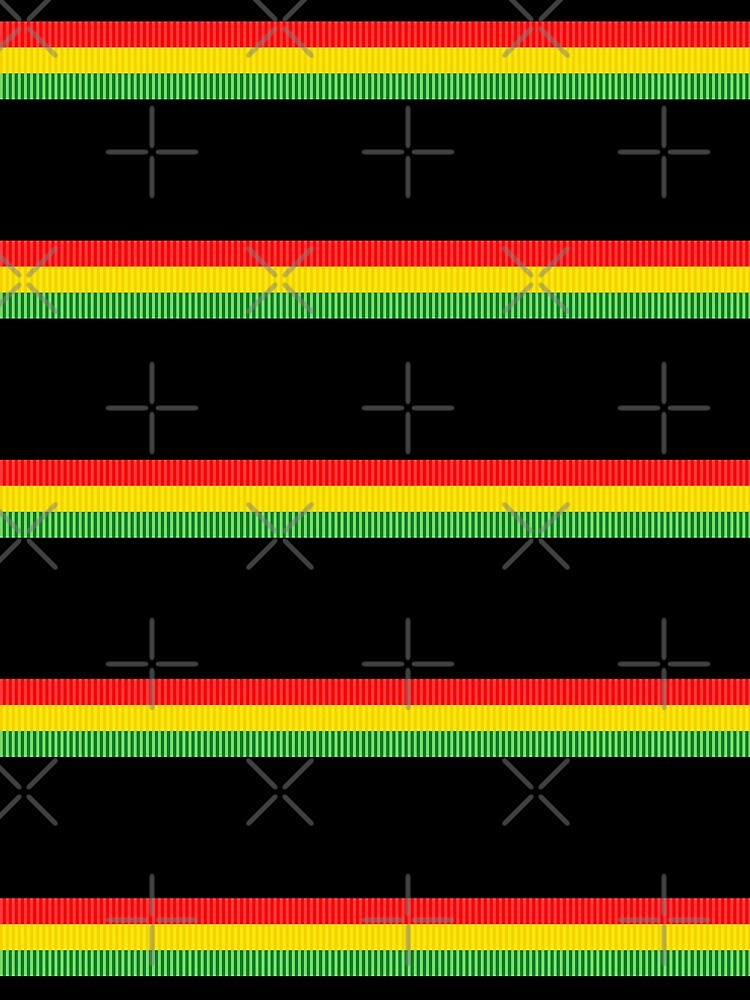Thumbnail 3 of 3, Scarf, Red Gold Green Rasta Stripe Pattern designed and sold by patternedprints.