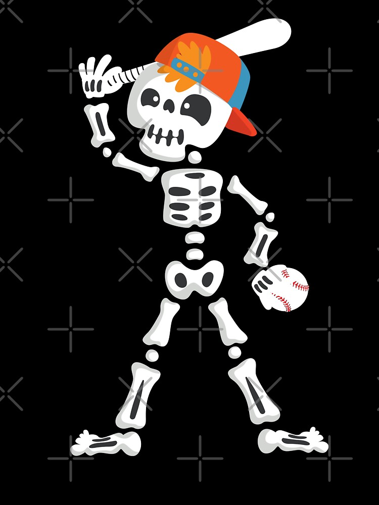 Baseball Skeleton Player- Baseball Halloween Costume Kids T-Shirt for Sale  by CaitU