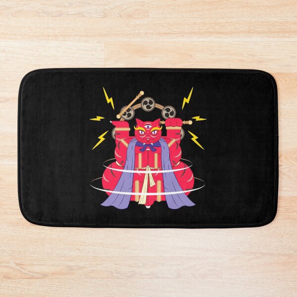 Item preview, Bakeneko with Raijin drums, Japanese monster cat  designed and sold by Wingshub.