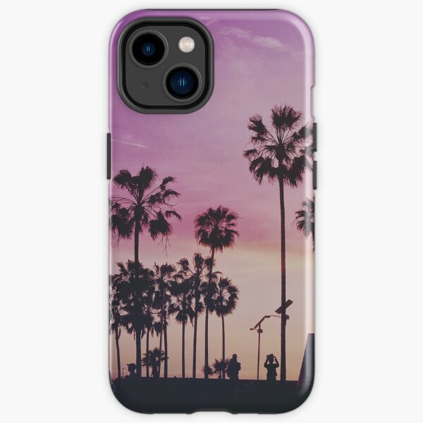 Coucher de soleil sur la plage. Hawaï et palmiers. Coque iPhone et Samsung Galaxy Coque antichoc iPhone