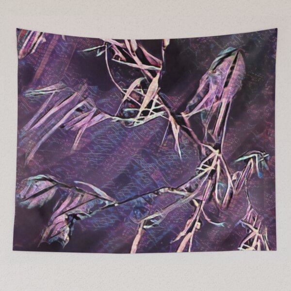 Item preview, cobwebs, blades grass, purple, night, grass designed and sold by Maria Mihailova.