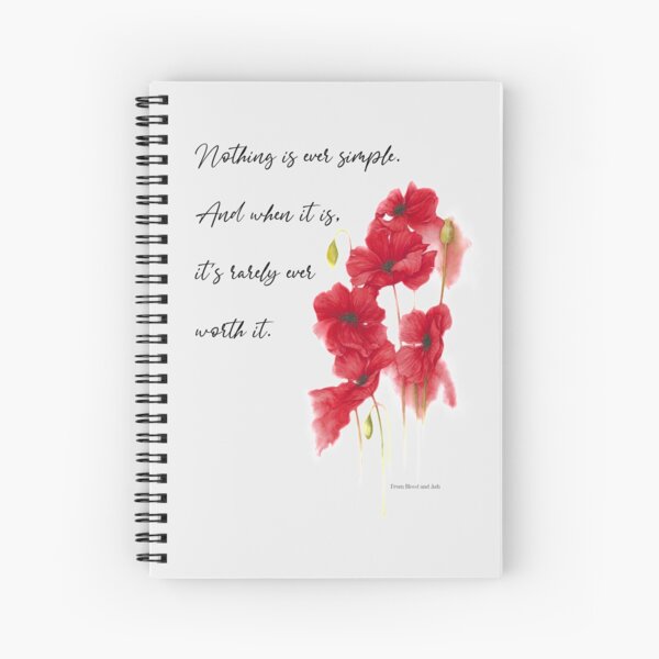 Item preview, Nothing is ever simple. And when it is, it's rarely ever worth it. From Blood and Ash by JLA designed and sold by sashabookishart.
