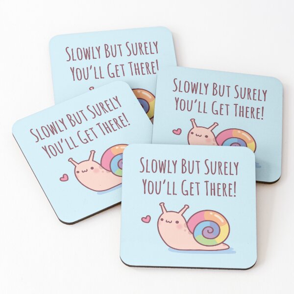 Item preview, Cute Snail With Rainbow Shell Slowly But Surely designed and sold by rustydoodle.
