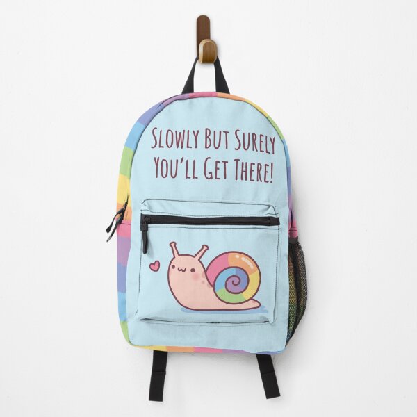 Item preview, Cute Snail With Rainbow Shell Slowly But Surely designed and sold by rustydoodle.