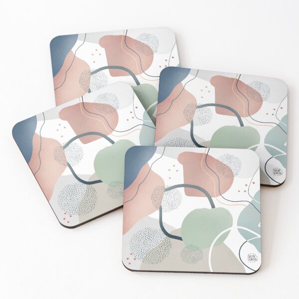 Item preview, Abstract art painting, trendy flat design. designed and sold by Violonchella.