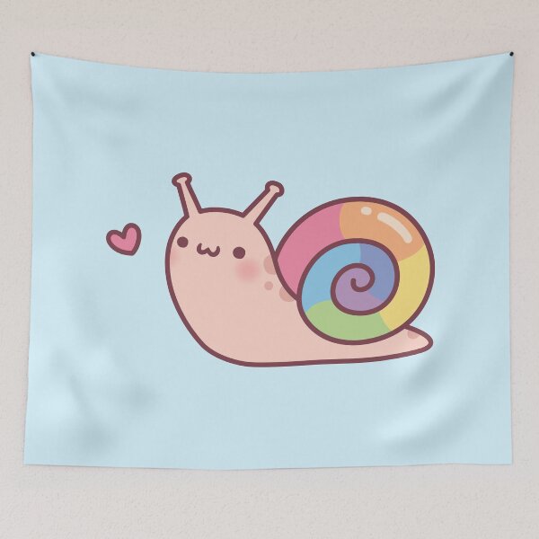 Item preview, Cute Little Snail With Rainbow Shell Doodle  designed and sold by rustydoodle.