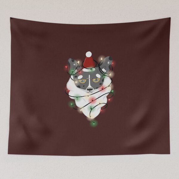 Item preview, Welsh corgi blue Merle Santa Claus  designed and sold by gavayka.