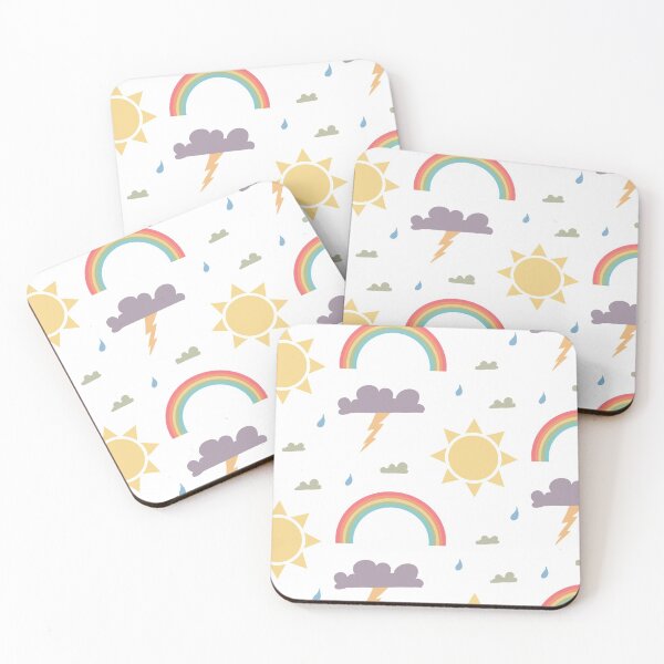 Item preview, Weather sticker pack sun rainbow clouds and lightning  designed and sold by -Lily-Anne-.