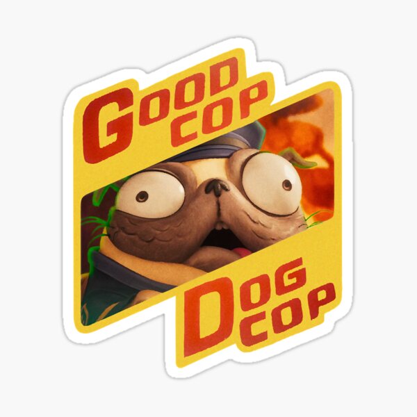 good-cop-dog-cop-sticker-for-sale-by-berryartin-redbubble