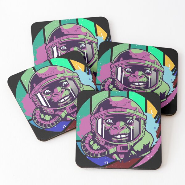 Item preview, Space Astronaut Monkey | Retro Sunset Design designed and sold by onjcdesign.