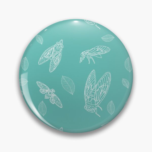 Item preview, White and Blue Cicada Leaves Pattern designed and sold by Ashley Gagnon.