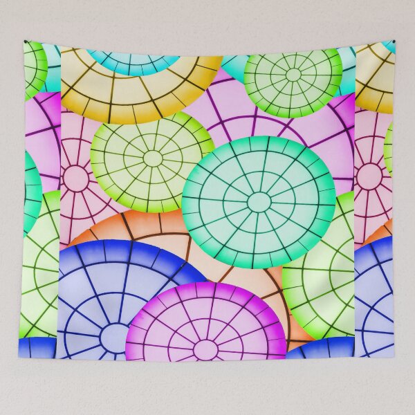 Item preview, Shapes and Stripes Pattern Bed Sheet or Frock Design designed and sold by PodiShawna.
