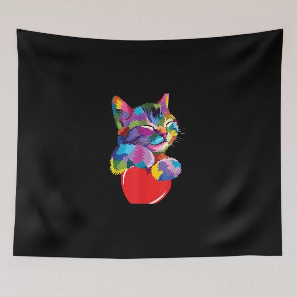 Item preview, Cute Cat for kitten lovers Colorful Art Kitty Adoption designed and sold by RomishiAurra.