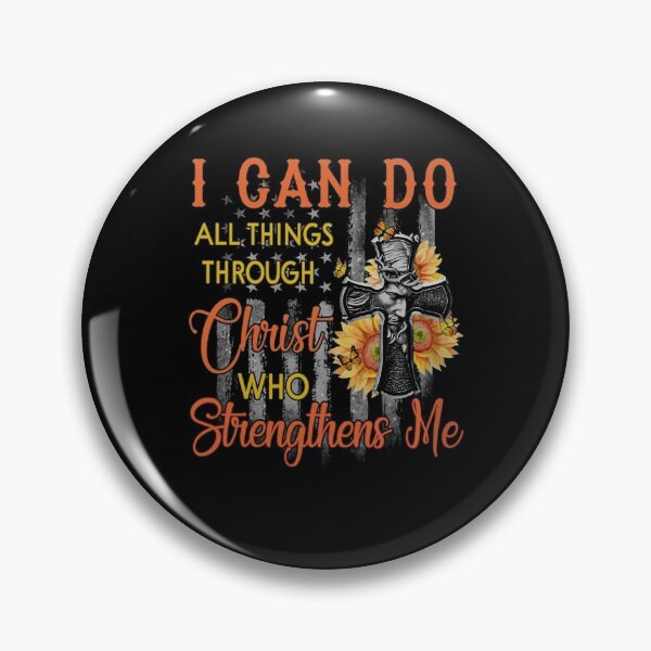 Item preview, Cross with flower I can do Jesus all things through Christ who strengthens me designed and sold by elviraeldcraw.