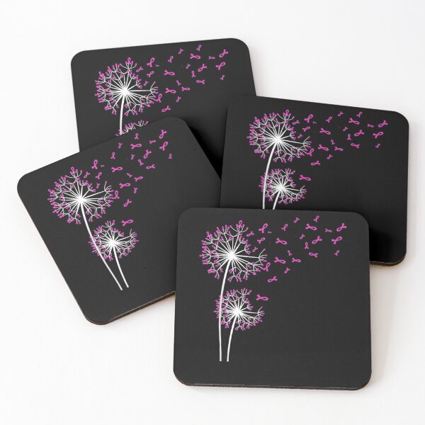 Item preview, Dandelion Faith Hope Love Breast Cancer Awareness Flower designed and sold by pinkard.