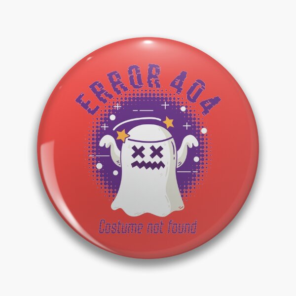 Item preview, COSTUME ERROR 404 NOT FOUND FUNNY GHOST HALLOWEEN HUMOUR RETRO HALFTONE GLITCH ERROR MESSAGE designed and sold by zenturtlemerch.