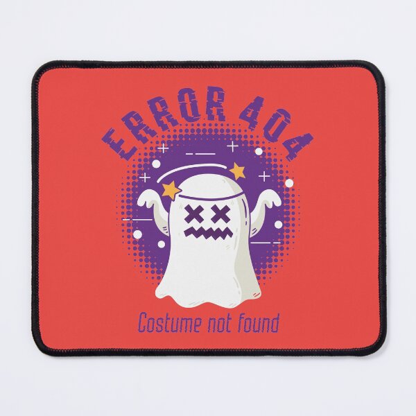 Item preview, COSTUME ERROR 404 NOT FOUND FUNNY GHOST HALLOWEEN HUMOUR RETRO HALFTONE GLITCH ERROR MESSAGE designed and sold by zenturtlemerch.