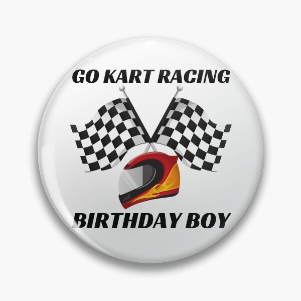 Item preview, Go Kart Racing Birthday Boy Helmet (Black Text) - Gift for Go Kart Racing Fan designed and sold by CaitU.