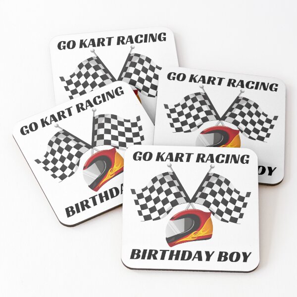 Item preview, Go Kart Racing Birthday Boy Helmet (Black Text) - Gift for Go Kart Racing Fan designed and sold by CaitU.