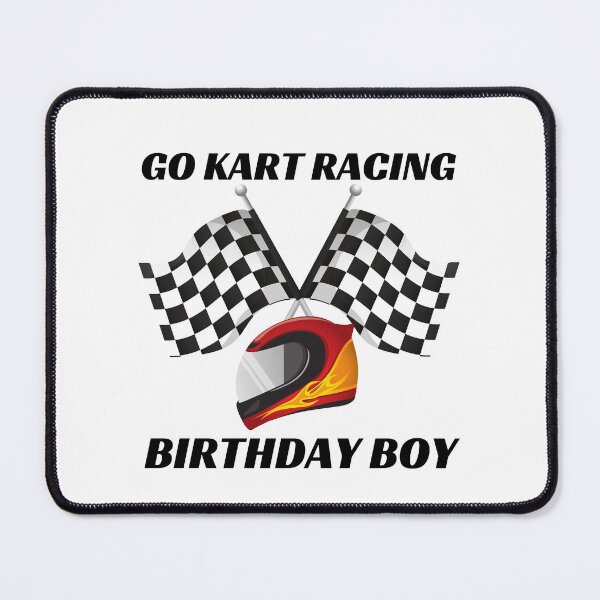 Item preview, Go Kart Racing Birthday Boy Helmet (Black Text) - Gift for Go Kart Racing Fan designed and sold by CaitU.