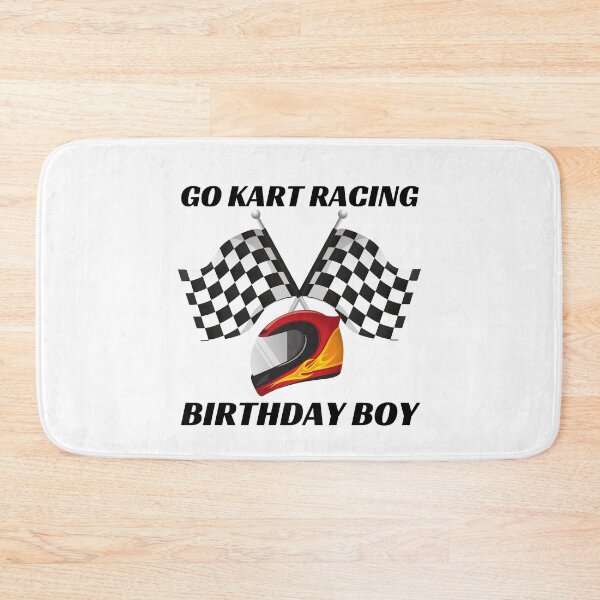 Item preview, Go Kart Racing Birthday Boy Helmet (Black Text) - Gift for Go Kart Racing Fan designed and sold by CaitU.