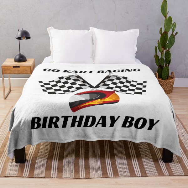 Item preview, Go Kart Racing Birthday Boy Helmet (Black Text) - Gift for Go Kart Racing Fan designed and sold by CaitU.