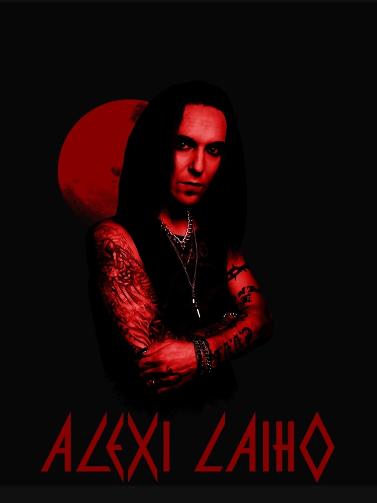 Thumbnail 7 of 7, Essential T-Shirt, Alexi Laiho-Red poster style Graphic designed and sold by sagerhaley.