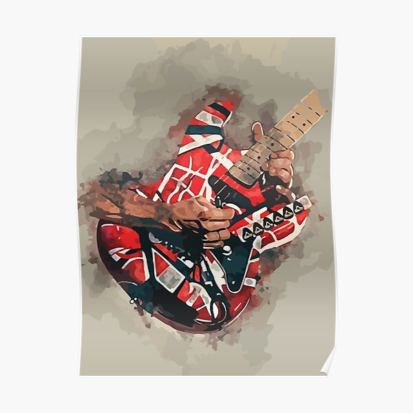 Kultige Gitarre von Eddie Van Halen Poster