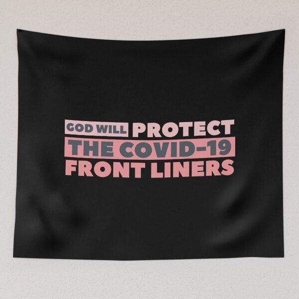 Item preview, Covid 19 front liners - God will protect the covid 19 front liners  designed and sold by HStudioPrints.