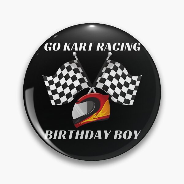 Item preview, Go Kart Racing Birthday Boy Helmet (White Text) - Gift for Go Kart Racing Fan designed and sold by CaitU.