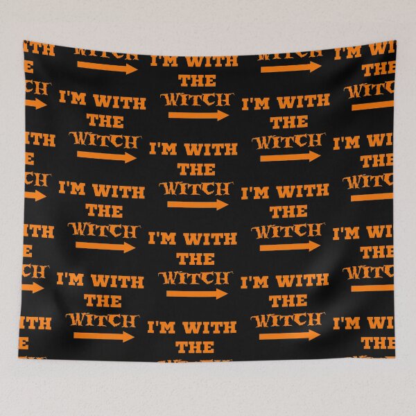 Item preview,  I'm with The witch , Halloween party halloween celebration, witch party halloween gifts designed and sold by ritach11.