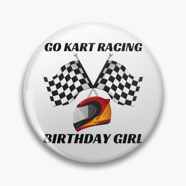 Item preview, Go Kart Racing Birthday Girl Helmet (Black Text) - Gift for Go Kart Racing Fan designed and sold by CaitU.