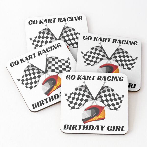 Item preview, Go Kart Racing Birthday Girl Helmet (Black Text) - Gift for Go Kart Racing Fan designed and sold by CaitU.