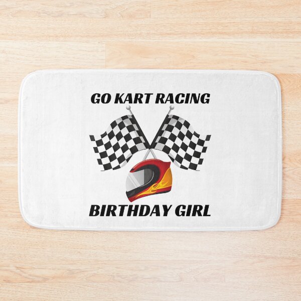 Item preview, Go Kart Racing Birthday Girl Helmet (Black Text) - Gift for Go Kart Racing Fan designed and sold by CaitU.