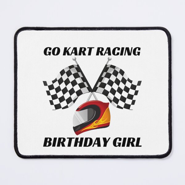 Item preview, Go Kart Racing Birthday Girl Helmet (Black Text) - Gift for Go Kart Racing Fan designed and sold by CaitU.