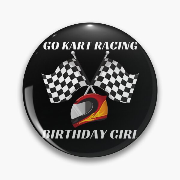Item preview, Go Kart Racing Birthday Girl Helmet (White Text) - Gift for Go Kart Racing Fan designed and sold by CaitU.